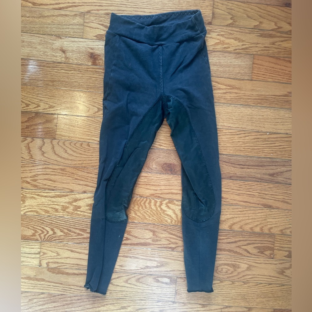 Equissentials 26 Real Leather Full Seat Pull On Breeches Black